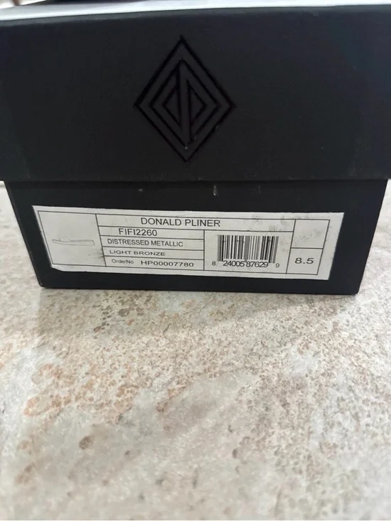 Donald Pliner Fiji Platform Slide Sandals Bronze Size 8 1/2 NEW - Picture 8 of 11